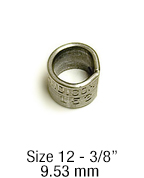#1242-12 Butt-End Bird Bands (Sets Of 100)
