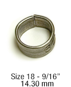 #1242-18 Butt-End Bird Bands (Sets Of 100)