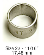 #1242-22 Butt-End Bird Bands (Sets Of 100)