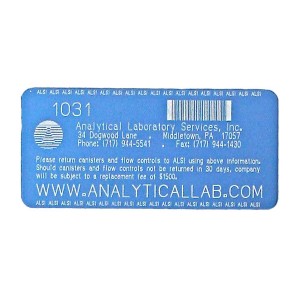 blue laser etched asset tag