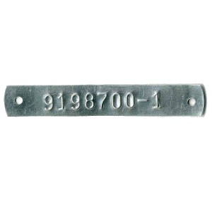 embossed thin tag