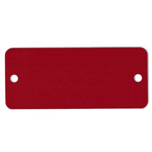 red aluminum blank tag