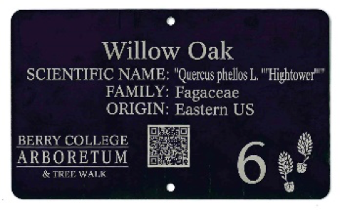 uv stable aluminum black tree tag