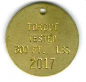 brass asset tag