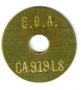 brass survey tag