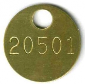 brass tag with extra large hole