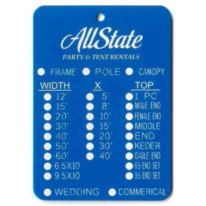 tent inspection tag