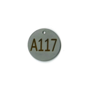 round stainless steel ID tag