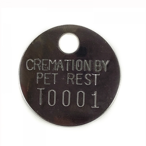shiny cremation tag