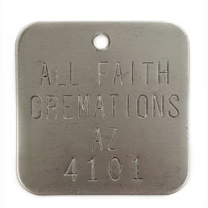 stainless steel cremation tags