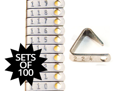#1005-1 Stamped Tags (Sets of 100)