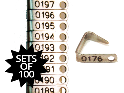 #1005-1L1 Laser Etched Tags (Sets of 100)