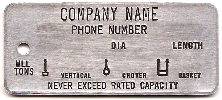 #14WR Wire Rope Tags (Aluminum) - SETS OF 100 