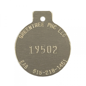radial text on tree tag