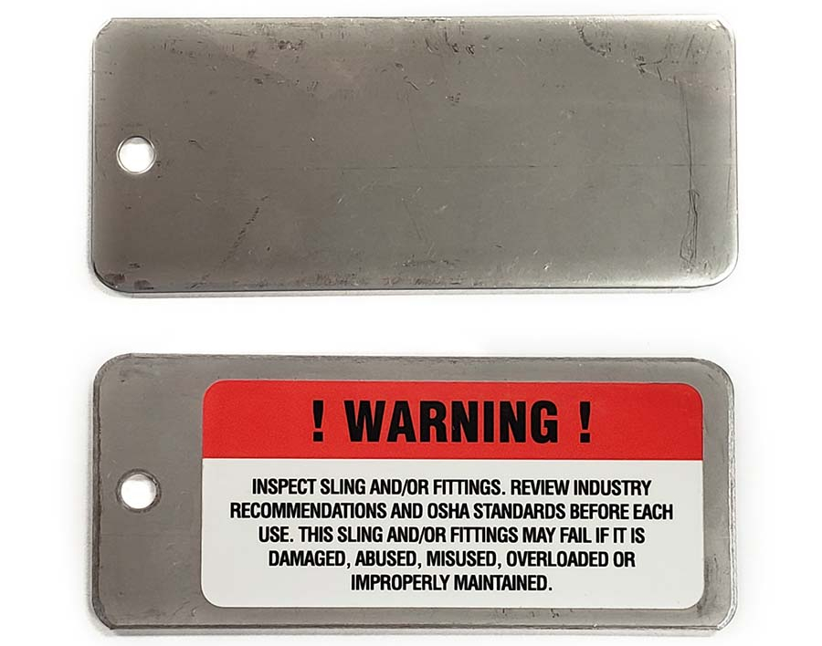 stainless steel wire rope tag quick ship