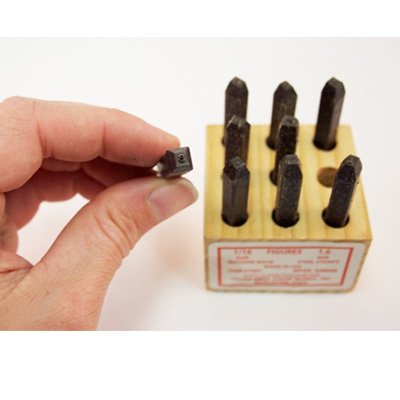 #1571 Hand Stamps - Steel Numbers 0-9 (1/8")