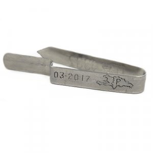 stamped logo on a wing band