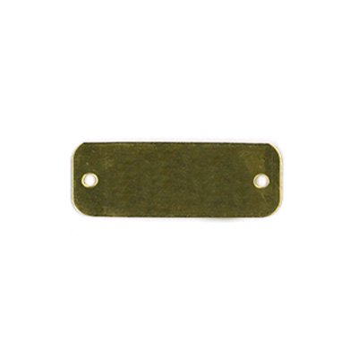 Style #14 Custom Rectangle, Brass Tags (SETS OF 100 TAGS) 3/4" tag height