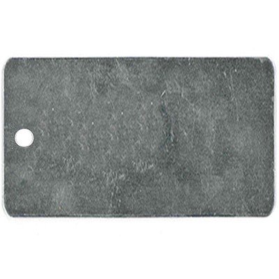 Style #14 Custom Rectangle, Plain Aluminum Tags (SETS OF 100 TAGS) 3" Tag height