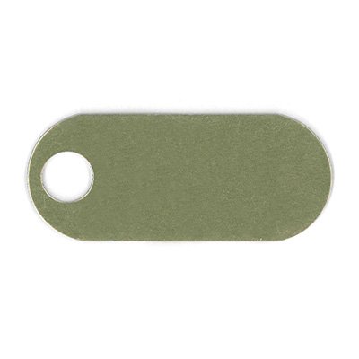 Style #141 Custom Oblong, Colored Aluminum Tags (SETS OF 100 TAGS) 1-1/4" - 1-1/2" tag height. 