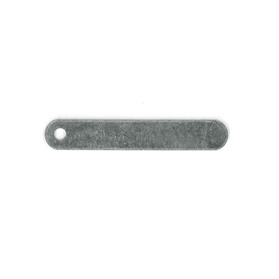 Style #141 Custom Oblong, Plain Aluminum Tags (SETS OF 100 TAGS) Under 1" tag heights