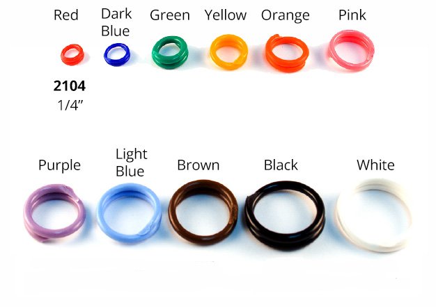#2104 Spirals 1/4" - Sets Of 100