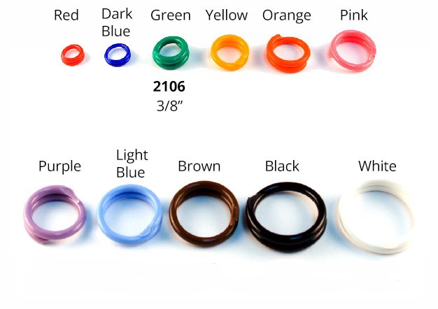 #2106 Spirals 3/8" - Sets Of 100