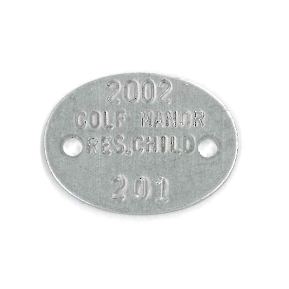 #127 Oval - Sets Of 100 (Plain Aluminum)