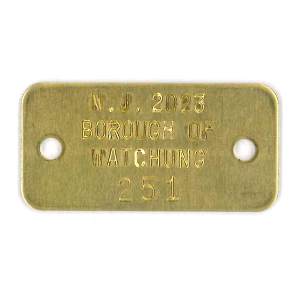 #266 Rectangle (3/4" X 1 1/2")- Sets Of 100 (Brass)