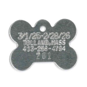 #365 Large Bone - Sets Of 100 (Plain Aluminum)