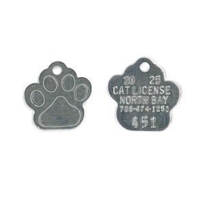 #515 Small Paw Print - Sets Of 100 (Plain Aluminum)