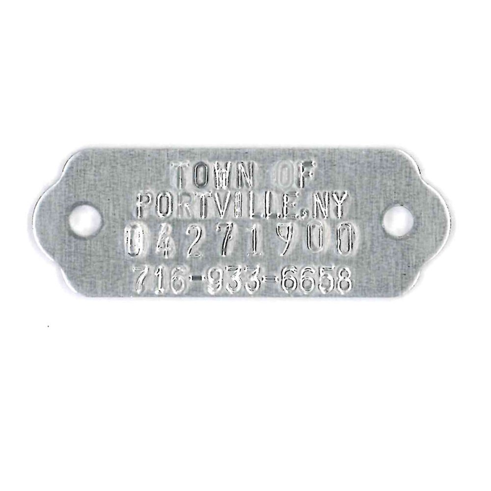 #63 Dimpled Oblong - Sets Of 100 (Plain Aluminum)