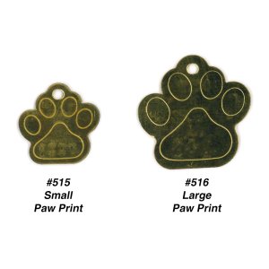 #515 Small Paw Print - Sets Of 100 (Brass)