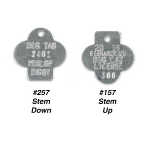 #157 Shamrock (Stem Up) - Sets Of 100 (Plain Aluminum)