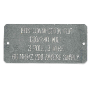 3-pole 3-wire sample aluminum tag